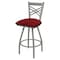 Holland Bar Stool Co 25" Swivel Counter Stool, Nickel Finish, Graph Ruby Seat X820 - alternate 1